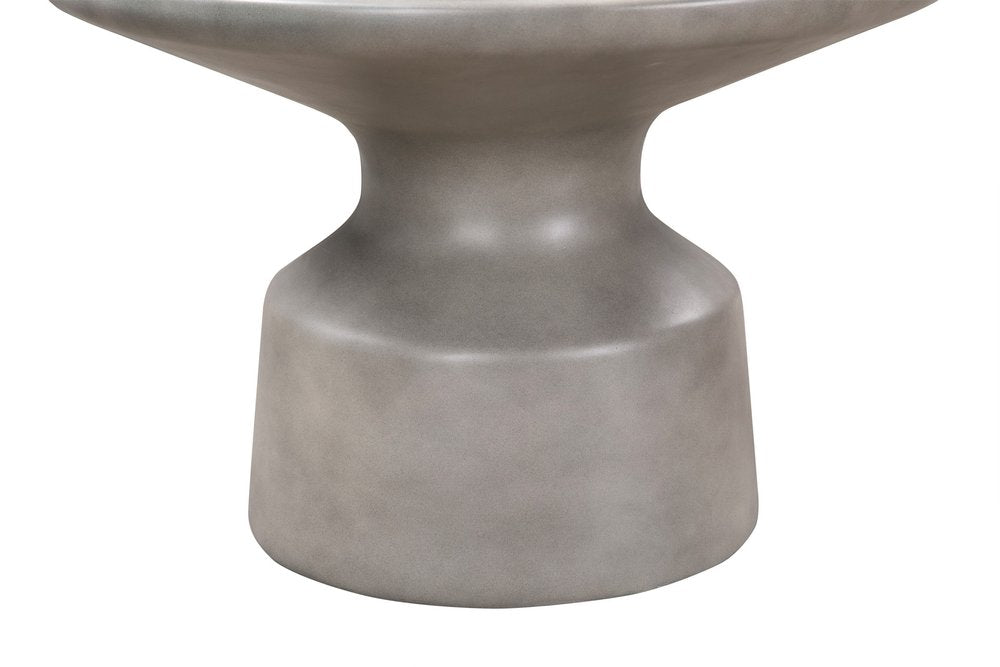 24" Gray Concrete Round Coffee Table