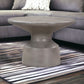 24" Gray Concrete Round Coffee Table