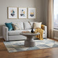 24" Gray Concrete Round Coffee Table