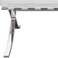 32" White and Silver Italian Leather Tufted Lounge Chair