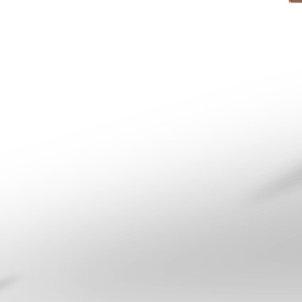 36" White and Brown Faux Leather Lounge Chair