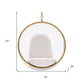 42" White Faux Leather Balloon Chair