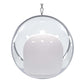 42" White Faux Leather Balloon Chair