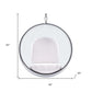 42" White Faux Leather Balloon Chair