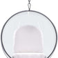 42" White Faux Leather Balloon Chair