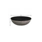 48" Black And Gray Solid Wood And Concrete Round Coffee Table