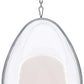 27" White Faux Leather Balloon Chair