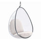 27" White Faux Leather Balloon Chair
