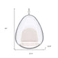 27" White Faux Leather Balloon Chair