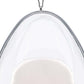 27" White Faux Leather Balloon Chair