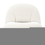 30" White and Silver Boucle Slipper Chair