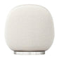 30" White and Silver Boucle Slipper Chair