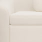 39" White and Natural Boucle Arm Chair