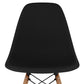 28" Black And Brown Heavy Duty Plastic And Solid Wood Counter Height Bar Chair