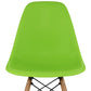28" Green And Brown Heavy Duty Plastic And Solid Wood Counter Height Bar Chair