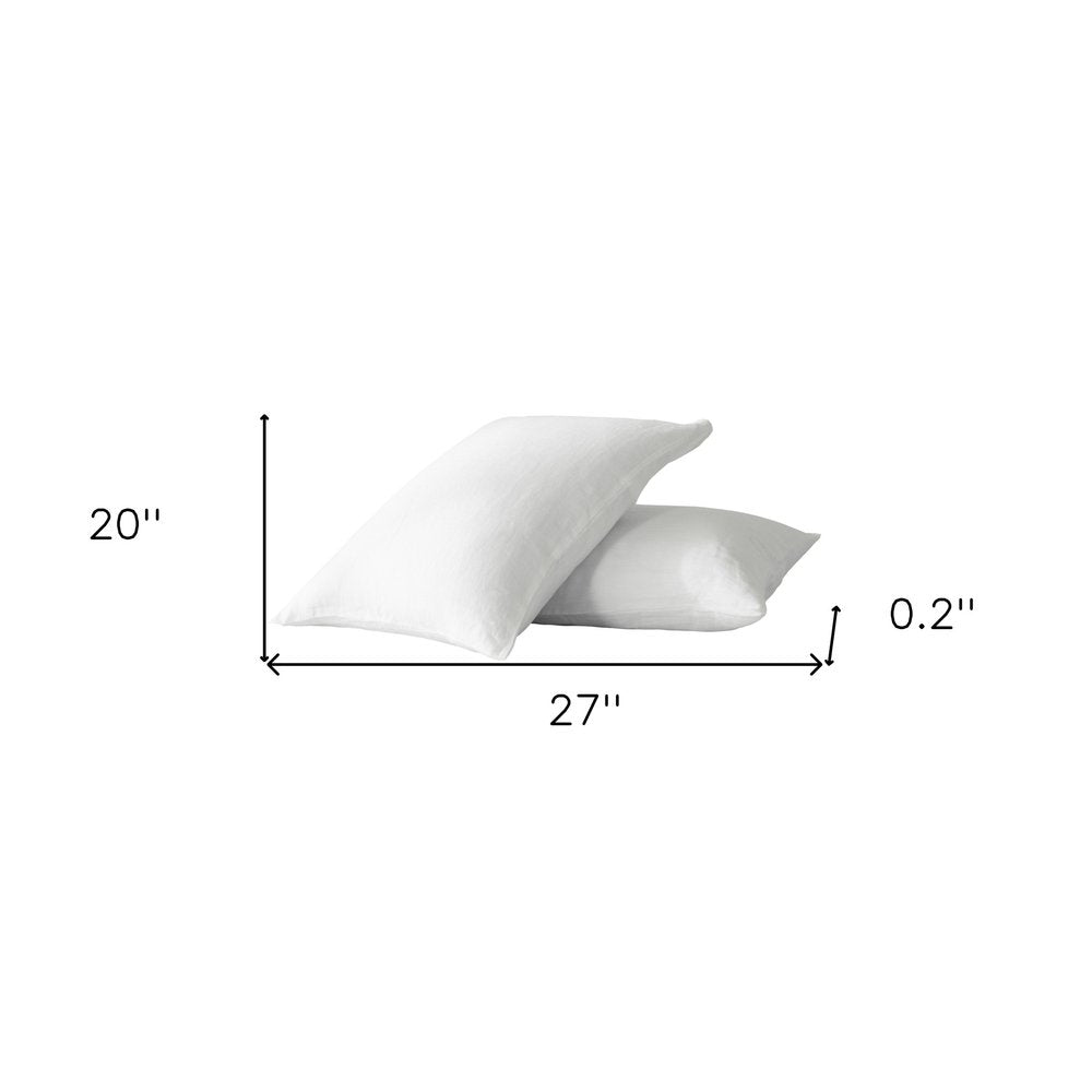 Set of Two Cloud Linen Standard Pillowcases
