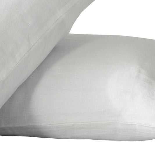 Set of Two Cloud Linen Standard Pillowcases