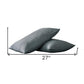 Set of Two Slate Gray Linen Standard Pillowcases