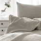 Set of Two Light Gray Linen King Pillowcases