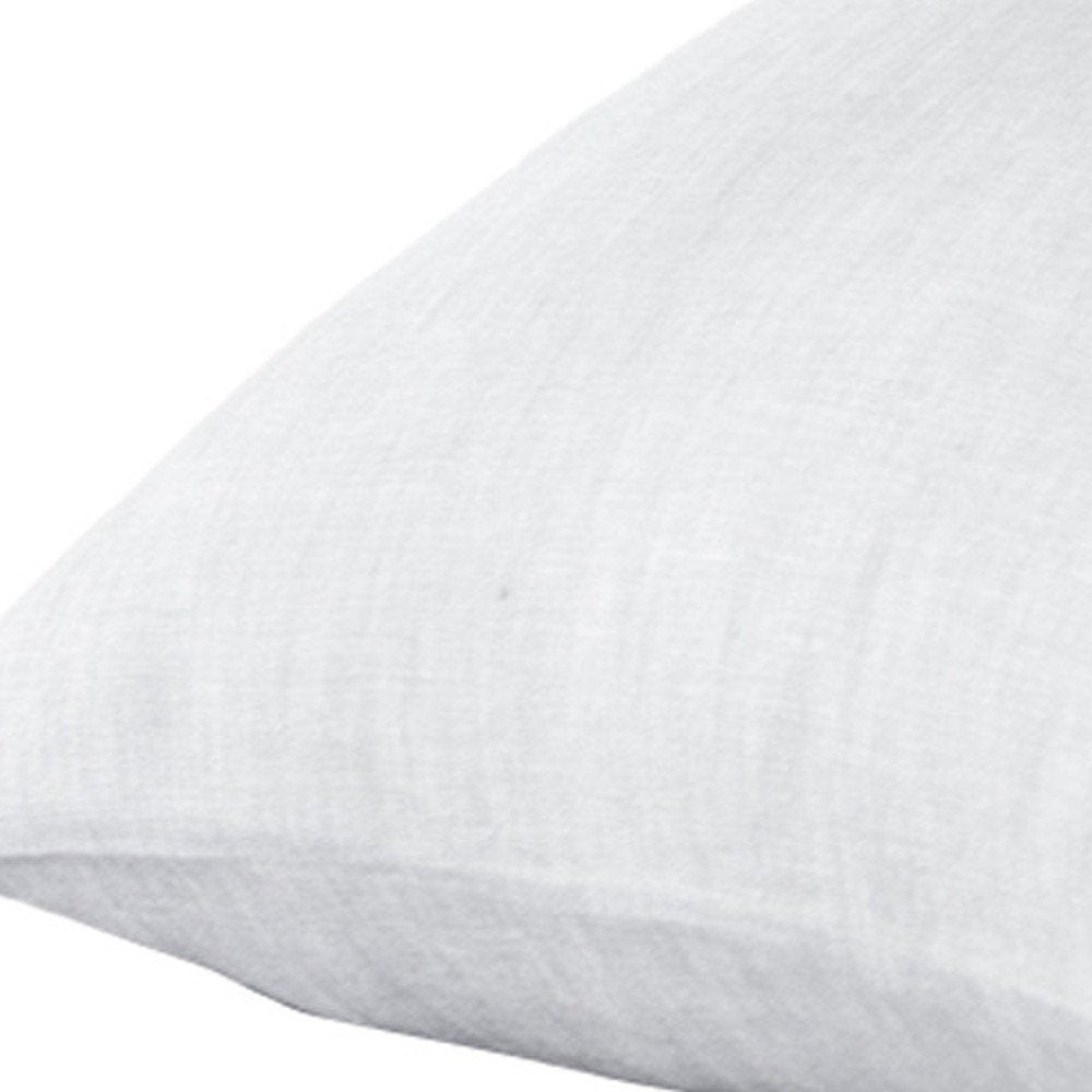 Set of Two Light Gray Linen Pillowcases
