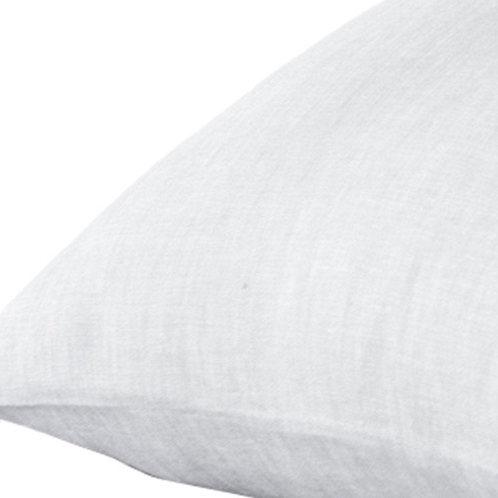 Set of Two Light Gray Linen Pillowcases