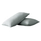 Set of Two Light Gray Linen King Pillowcases