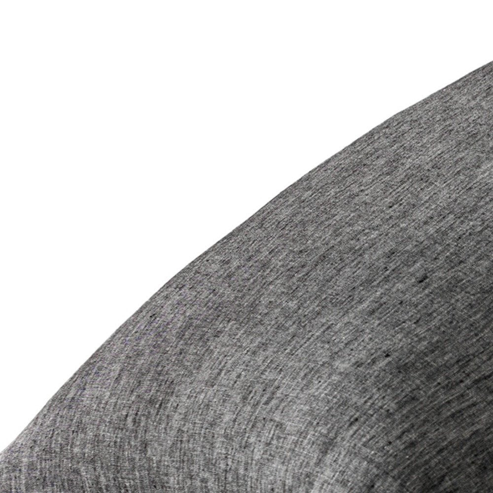 Set of Two Light Gray Linen Pillowcases