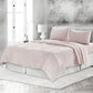 Four Piece Light Pink Linen Full Double Sheet Set
