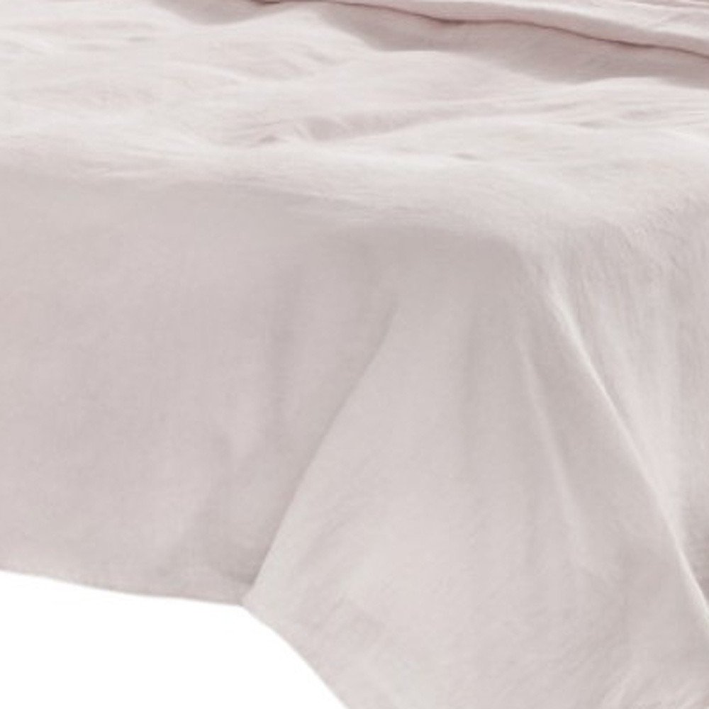Four Piece Champagne Pink Linen Sheet Set