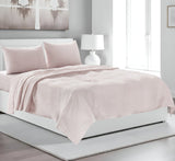 Four Piece Champagne Pink Linen Sheet Set
