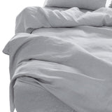 Four Piece Light Pink Linen Twin Sheet Set