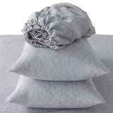 Four Piece Light Gray Linen King Sheet Set