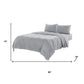 Four Piece Blue Linen King Sheet Set