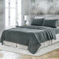 Four Piece Blue Linen King Sheet Set