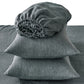 Four Piece Slate Gray Linen California King Sheet Set