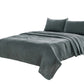 Four Piece Slate Gray Linen California King Sheet Set