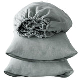 Four Piece Blue Linen Twin Sheet Set