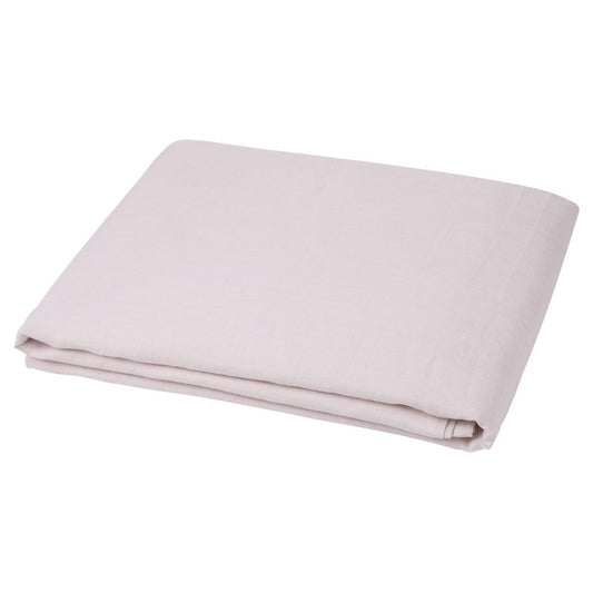 Light Pink Linen Twin Flat Sheet