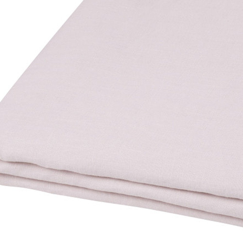 Light Pink Linen Twin Flat Sheet