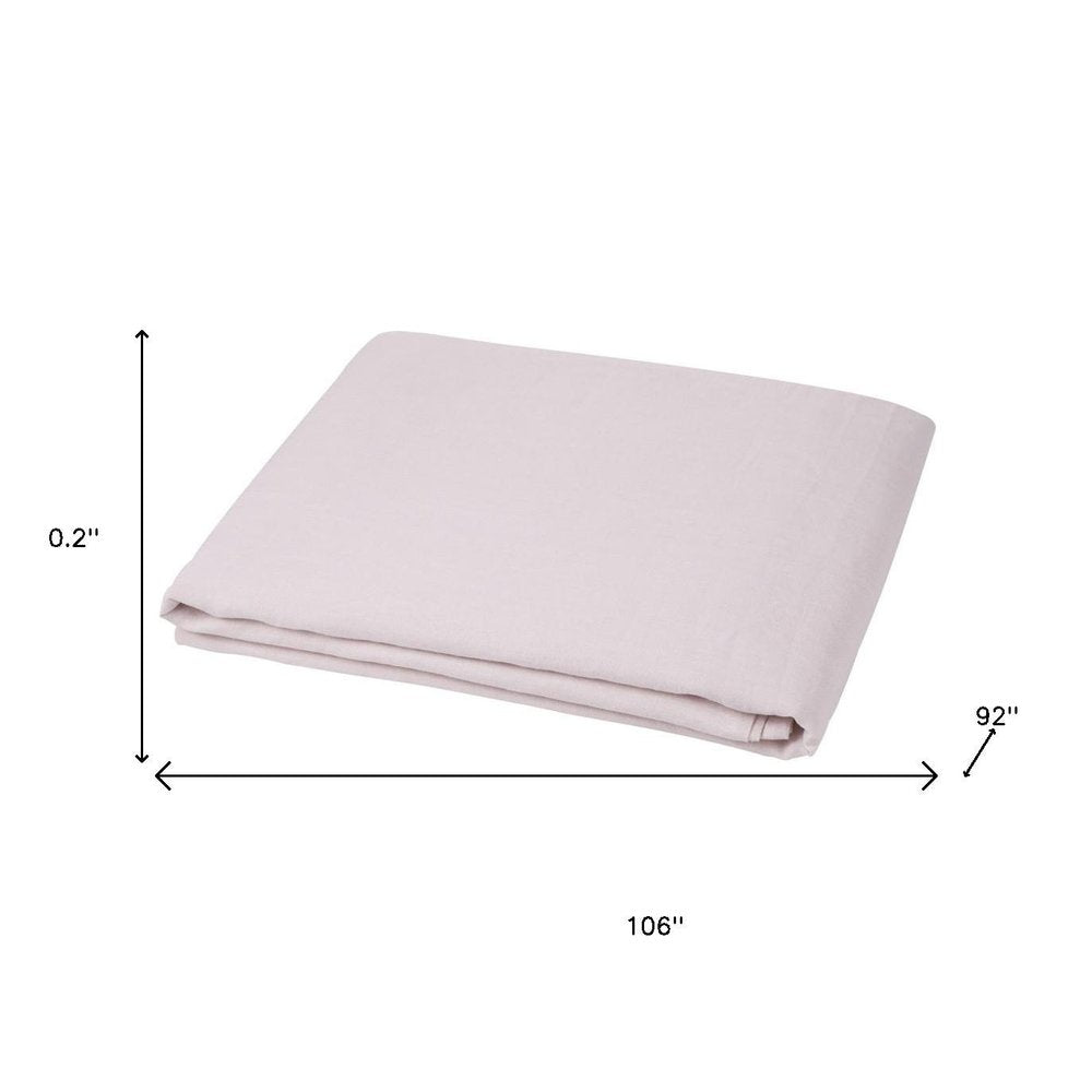 Light Pink Linen Full Double Flat Sheet