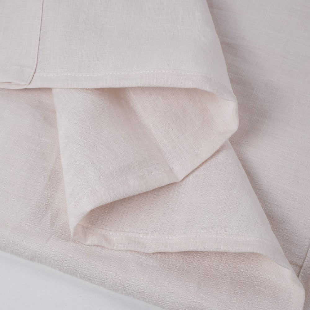 Light Pink Linen King Flat Sheet