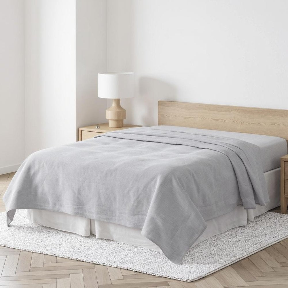 Ivory Linen King Flat Sheet