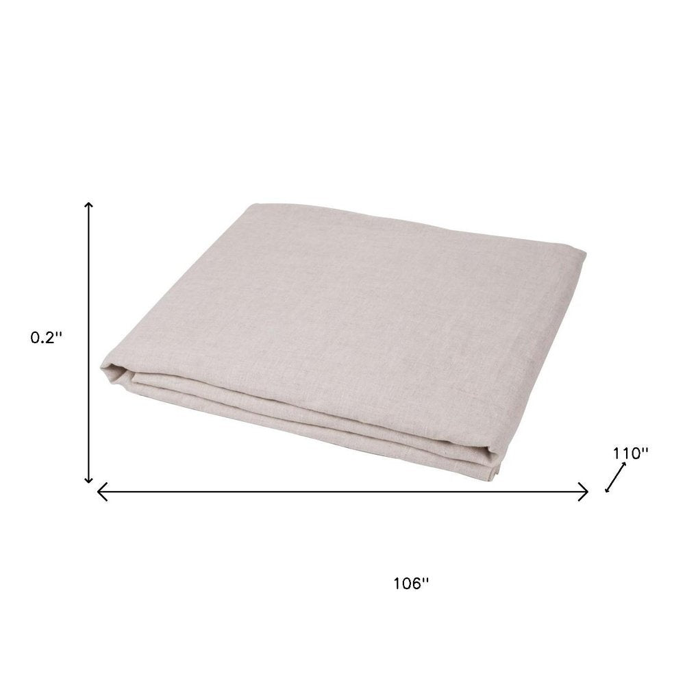 Light Pink Linen King Flat Sheet