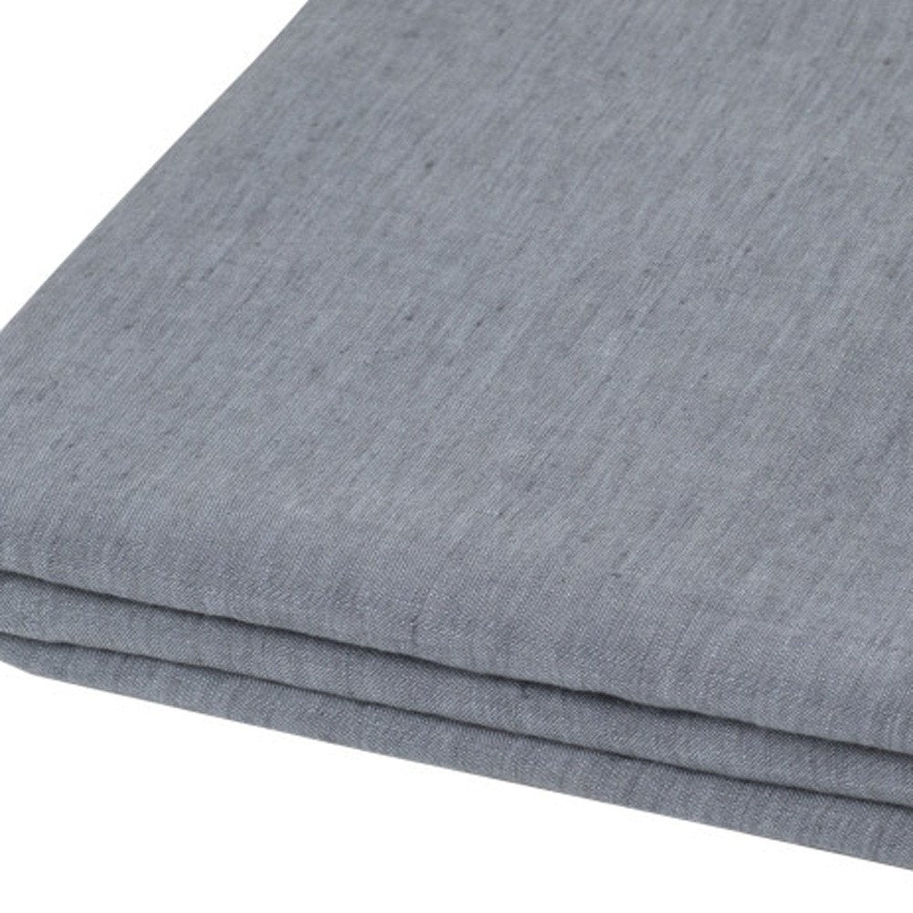 Slate Gray Linen Twin Flat Sheet