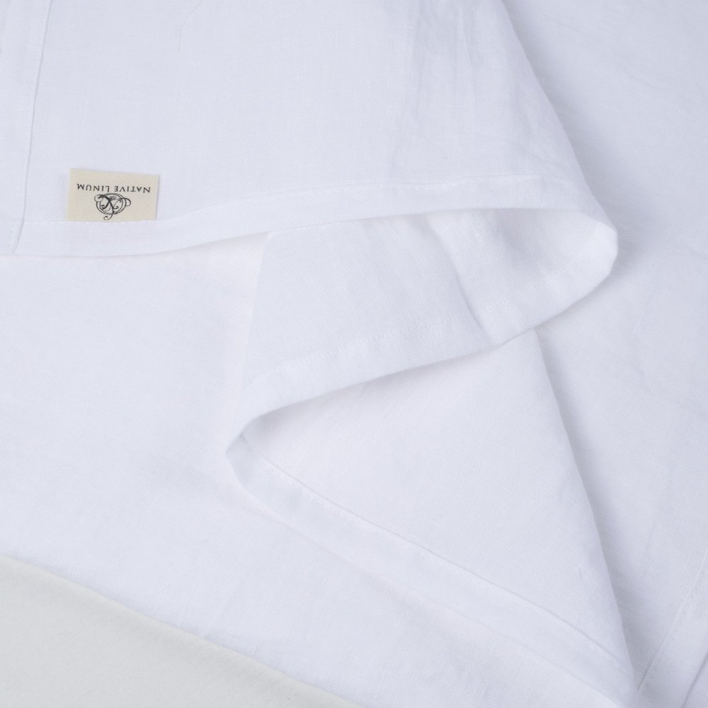 White Linen King Flat Sheet