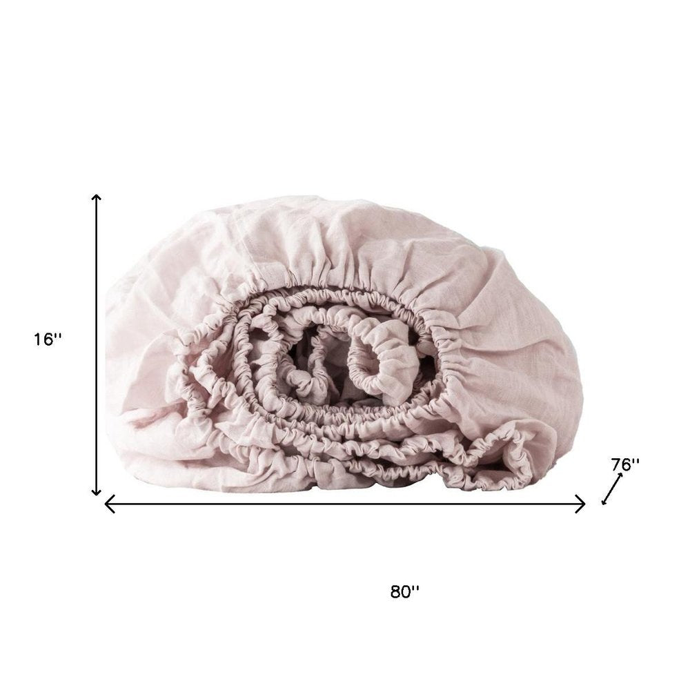 Slate Gray Linen King Fitted Sheet