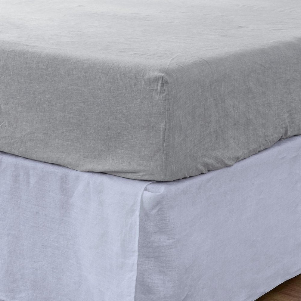 Light Pink Linen Twin Fitted Sheet