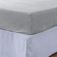 Light Gray Linen Twin Fitted Sheet