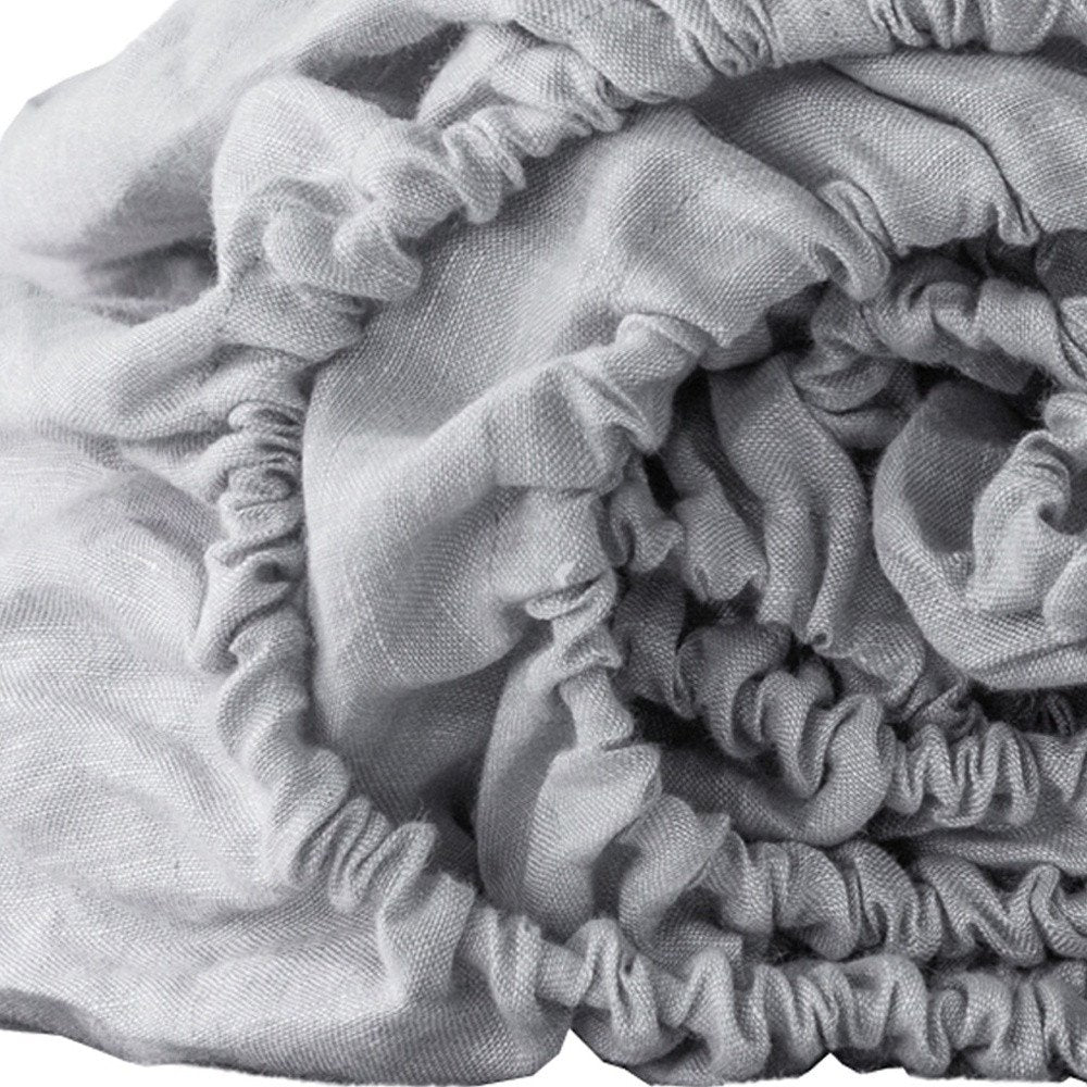 Slate Gray Linen King Fitted Sheet