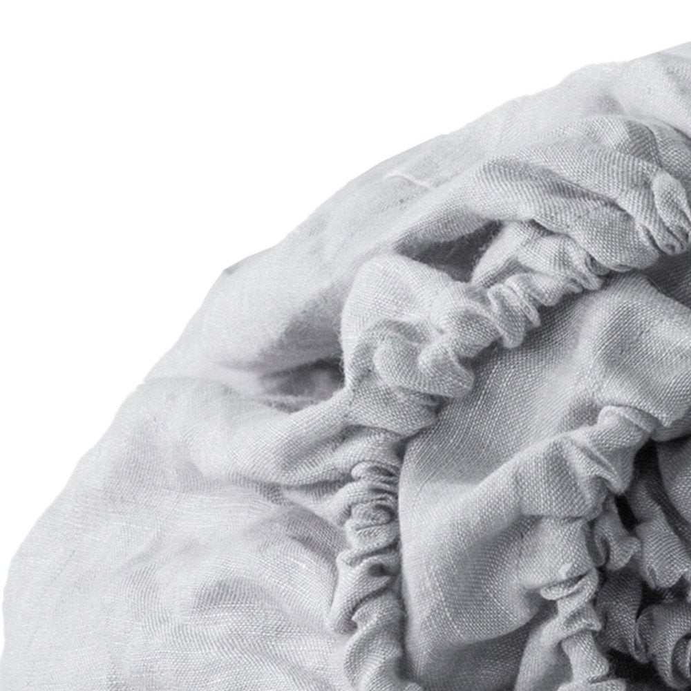 Slate Gray Linen King Fitted Sheet